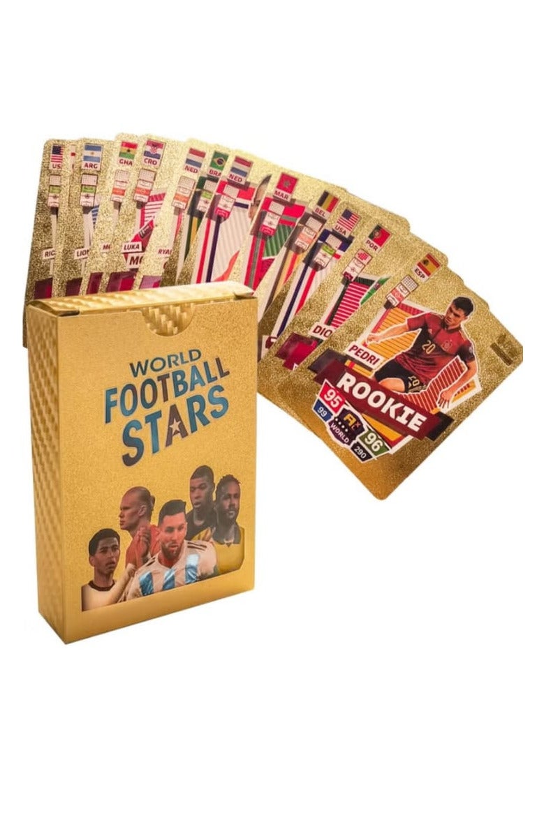 لعبة بطاقات نجوم كرة القدم - الإصدار الذهبي - 55 بطاقة