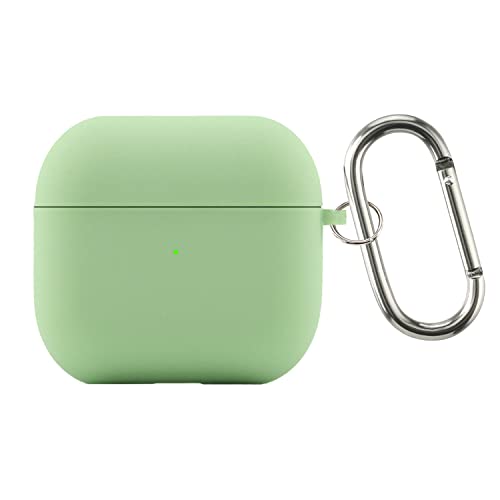 Boxome Case Cover for Apple AirPods 4 | Silicone Case with Inner Microfiber Lining & Keychain Hook | Apple Green - Image 1