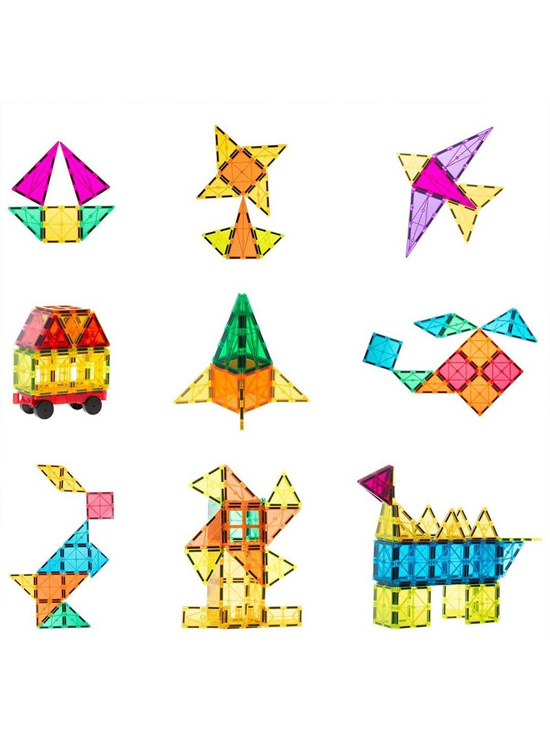 LEFAFA - Magnetic Building Blocks, 120pcs Kids Magnetic Tiles Building Sets, 3D  Building Blocks Construction Educational STEM Toys Gifts for Toddlers Boys Girls 3 4 5 6 7 8 9 10 + Year Old - Image 1