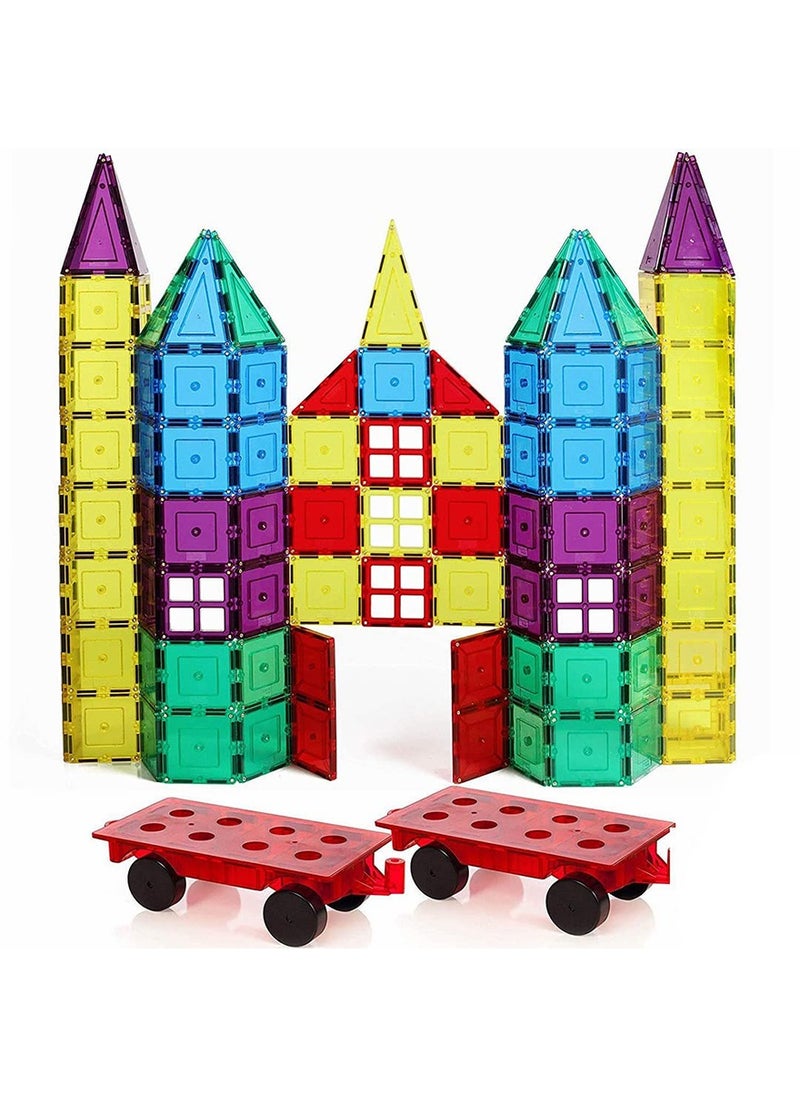 LEFAFA - Magnetic Building Blocks, 120pcs Kids Magnetic Tiles Building Sets, 3D  Building Blocks Construction Educational STEM Toys Gifts for Toddlers Boys Girls 3 4 5 6 7 8 9 10 + Year Old - Image 1
