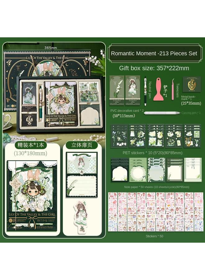 Bluejw Hand Account Suit Notebook Primary School Student Hand Account Gift Box Suit High-value Girl Hand Account Gift Box - Image 1