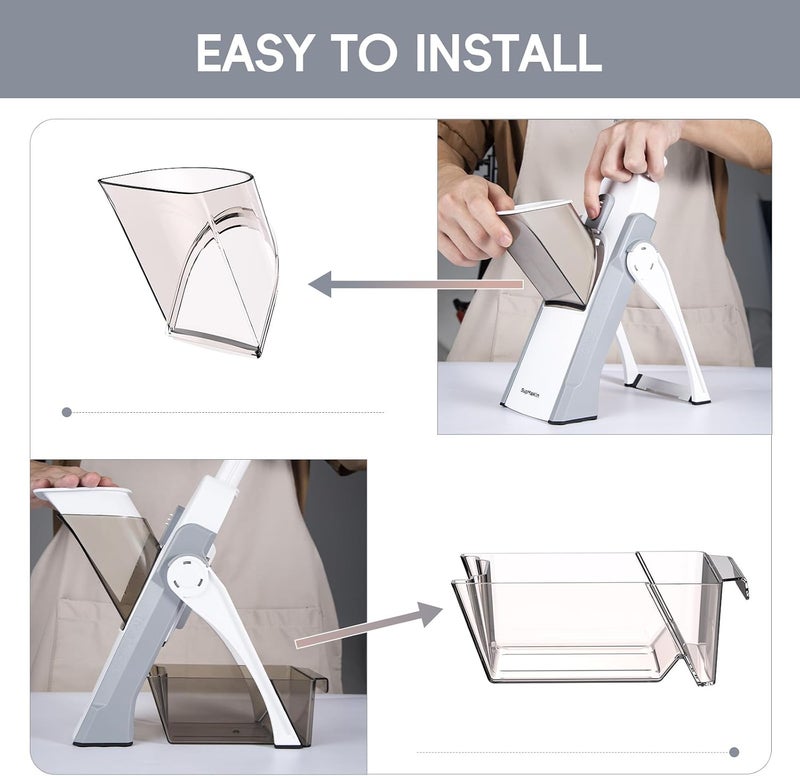 SupMaKin Safe Mandoline Slicer & Vegetable Chopper Replacement for ONCE FOR ALL DASH JS01 - Image 2