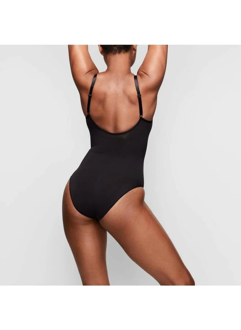 Mistirik Mystical Chest Waist Hip Enhancer Bodysuit Corset with Bottom Snaps Black Color
