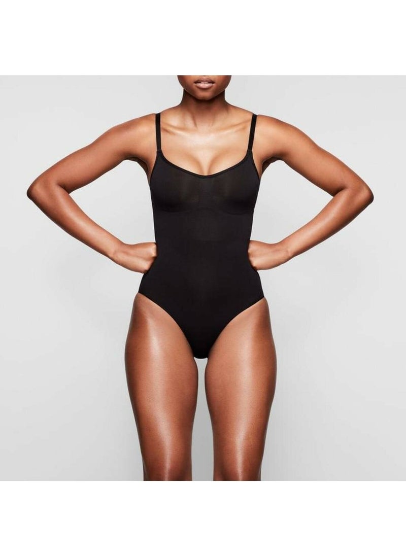 Mistirik Mystical Chest Waist Hip Enhancer Bodysuit Corset with Bottom Snaps Black Color  - Image 2