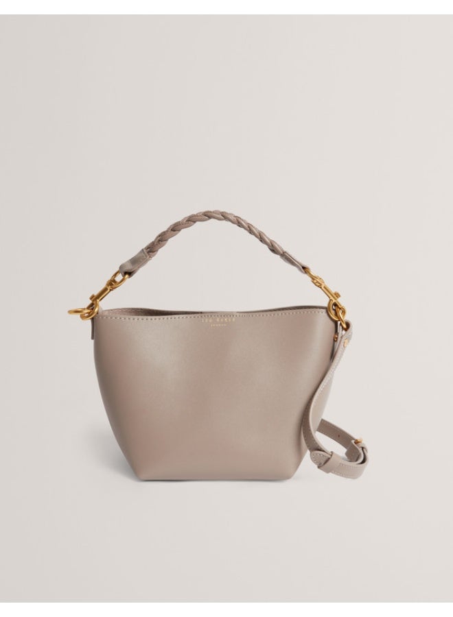 Ted Baker Weave Handle Leather Small Bucket Bag - Image 1