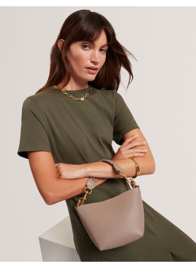 Ted Baker Weave Handle Leather Small Bucket Bag - Image 2