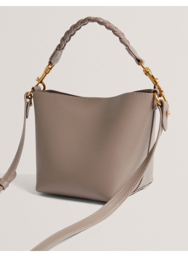 Ted Baker Weave Handle Leather Small Bucket Bag - Image 4