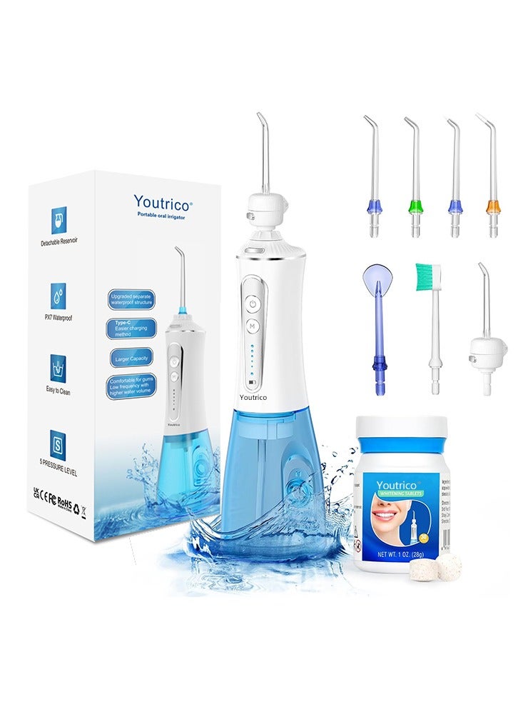 Youtrico Youtrico 2023 Upgraded Water Floss Portable and Rechargeable Gentle Teeth Whitening IPX7 Waterproof  - Image 1