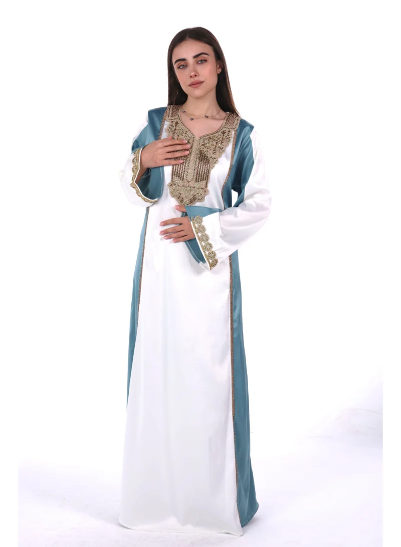 women satin jalabiya dress