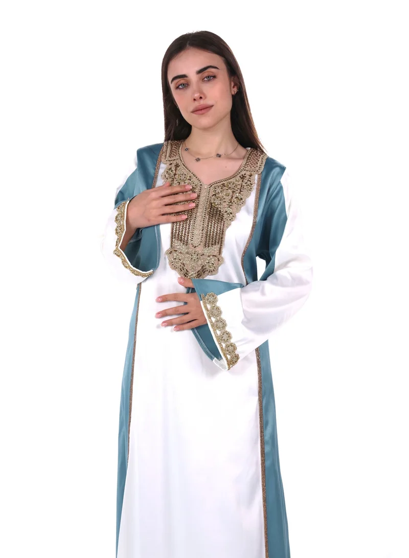 AL BENT AL SHARQIEH women satin jalabiya dress