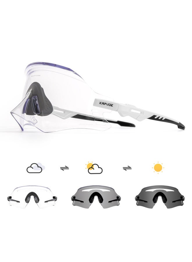 New Outdoor Sports Photochromic Riding Glasses Mountain Road Bike Eye Goggles Day And Night Dual-use