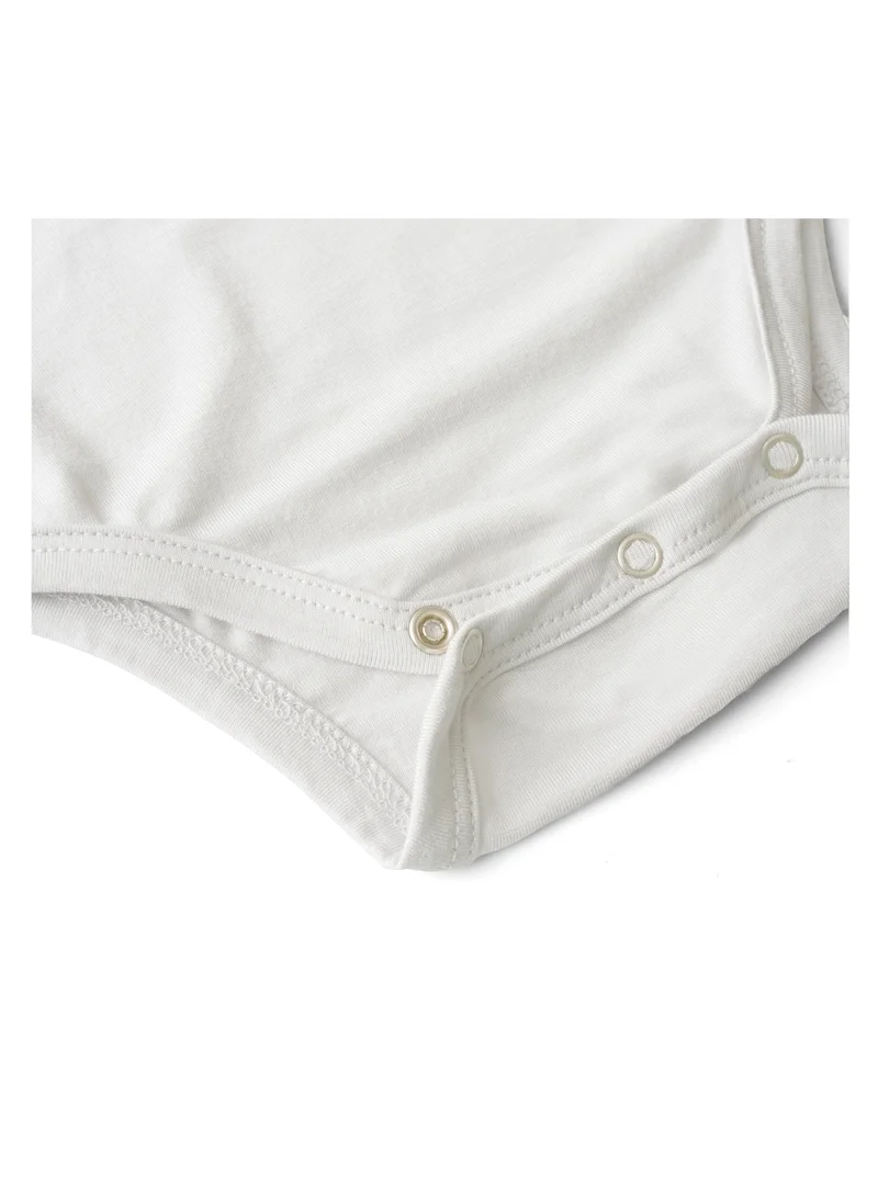 Anvi Baby Organic Bamboo Spandex Bodysuit- White Preemie to 3kg