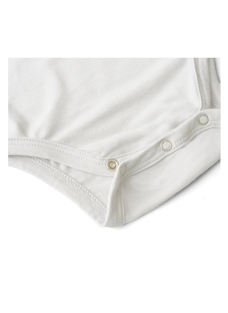 Anvi Baby Organic Bamboo Spandex Bodysuit- White Preemie to 3kg  - Image 3