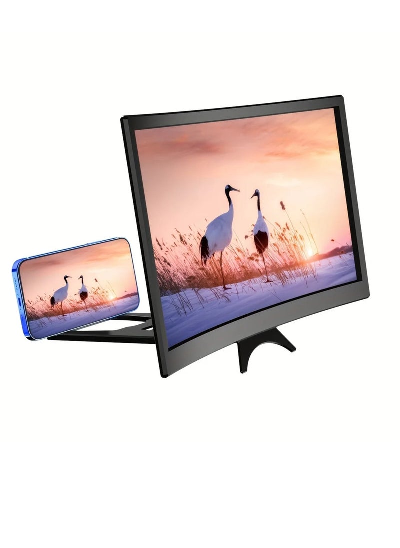 AROAQ Phone Screen Magnifier, Portable Mobile Phone Curved Screen Amplifier, Durable Hd Large Phone Pull Out Screen Magnifier, High Definition Screen Stand Magnifying Glass, (1pc, 14inch)  - Image 4