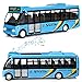 Crelloci City Bus Toys Cars DieCast Metal Airport Cars for Boy 38 Years Old Pull Back Blue Play Vehicle with Sound and Light Up for Kids Girls Gift - Image 3