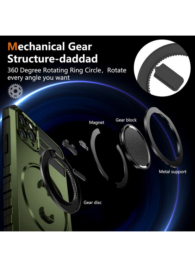 زبون جراب لهاتف iPhone 11 Pro Max مع حامل مغناطيسي دوار - Image 5