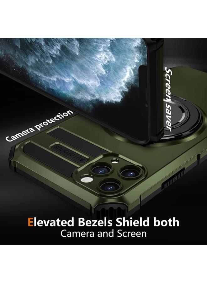 زبون جراب لهاتف iPhone 11 Pro Max مع حامل مغناطيسي دوار - Image 2