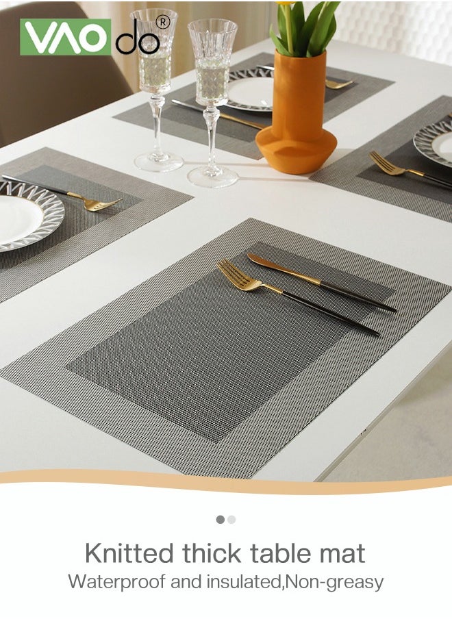 VAOdo 5PCS Table Runner and Table Mat*4pcs Simple Shape Oil-proof Easy To Clean Suitable For Restaurants Hotels Coffee Shops Etc  - Image 3