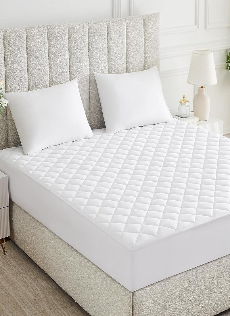 Blueberry Mattress Protector Cover Extra Deep Quilted Bed Topper Pad 150X200+25cm  - Image 1