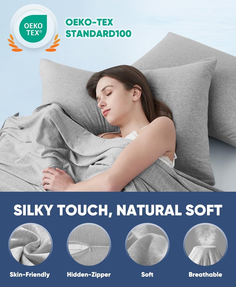 2 Pack Cooling Pillow Cases King Size, Arc-Chill Q-Max > 0.5 for Hot Sleepers, Hair & Skin Friendly, Double-Sided, Machine Washable, Hidden Zipper, Gift for Women Men, 20x36, Gray