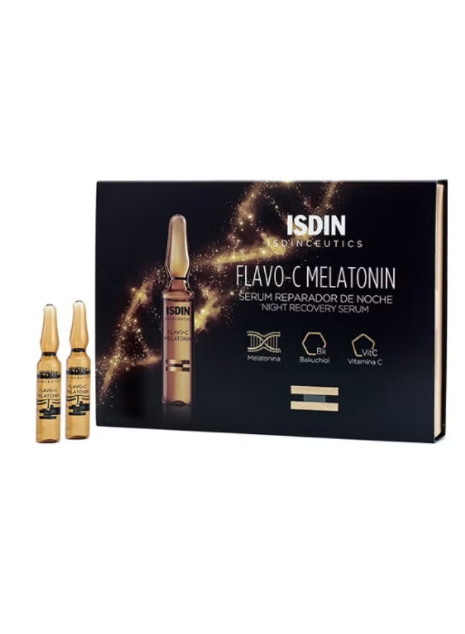isdin  Flavo-C Melatonin Night Recovery Serum 2ml ,10s - Image 2