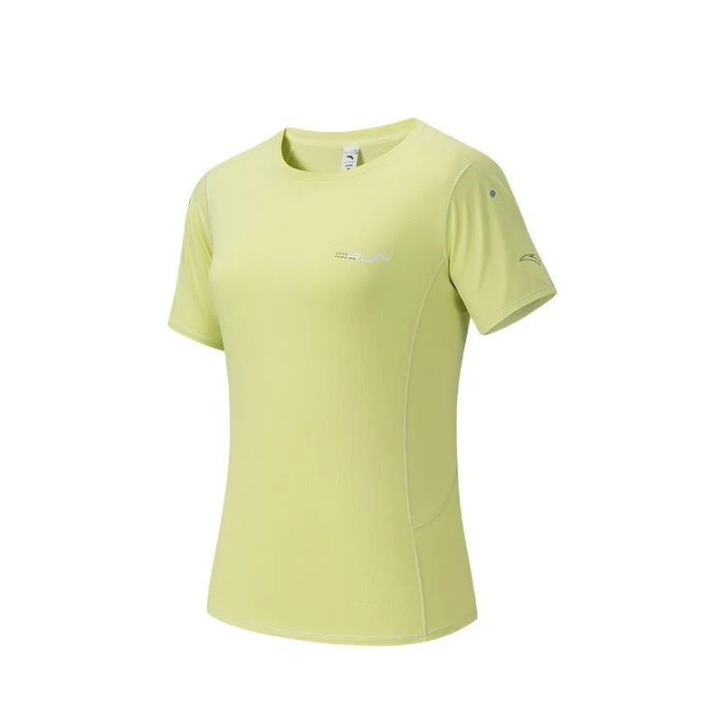 Anta yellow Advanced Running Women's Short-Sleeve T-Shirt for Women | Best Price UAE