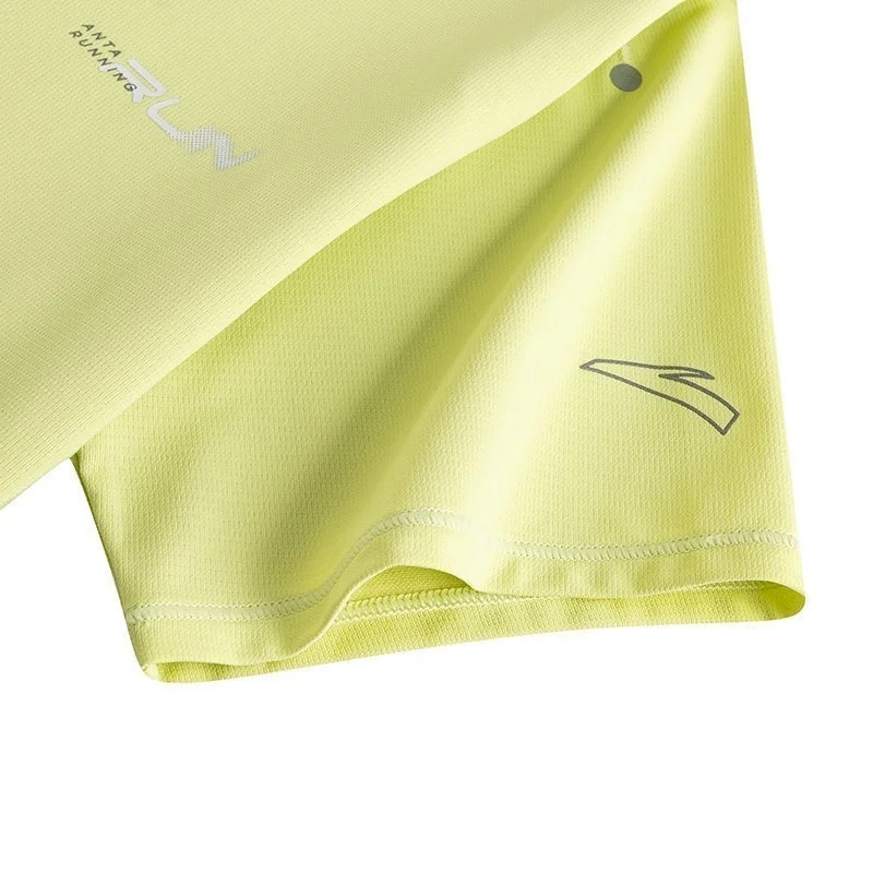 Anta yellow Advanced Running Women's Short-Sleeve T-Shirt for Women | Best Price UAE