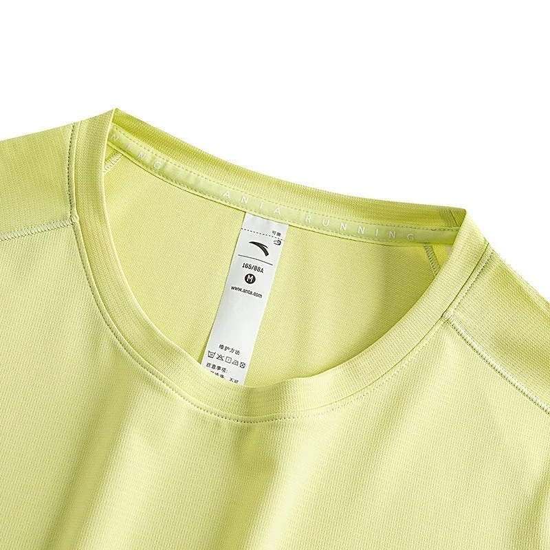 Anta yellow Advanced Running Women's Short-Sleeve T-Shirt for Women | Best Price UAE