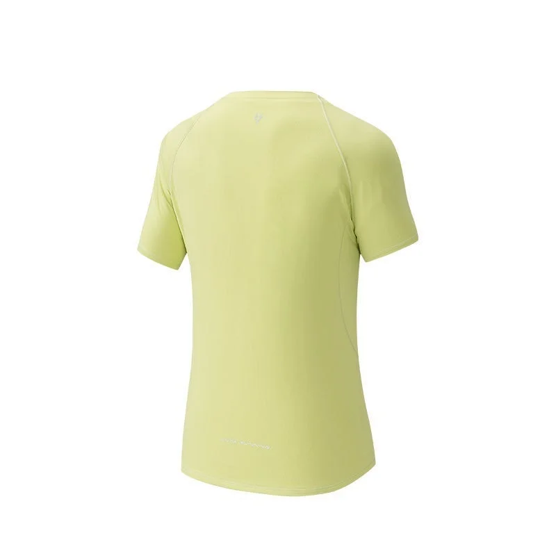 Anta yellow Advanced Running Women's Short-Sleeve T-Shirt for Women | Best Price UAE