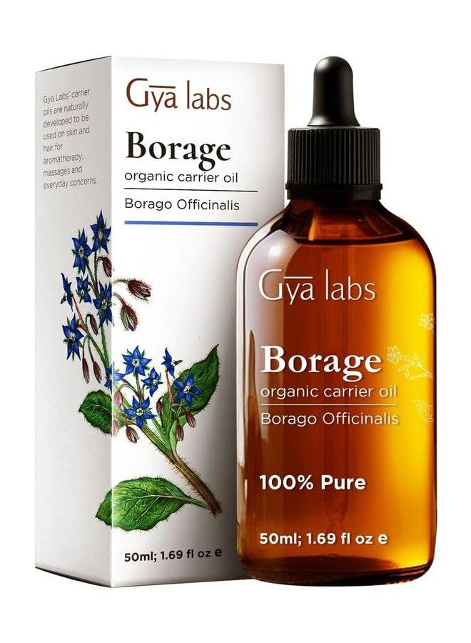 gya labs Organic Borage Oil For Skin Pure Borage Oil Cold Pressed For Hair Unrefined Borage Oil - Image 1