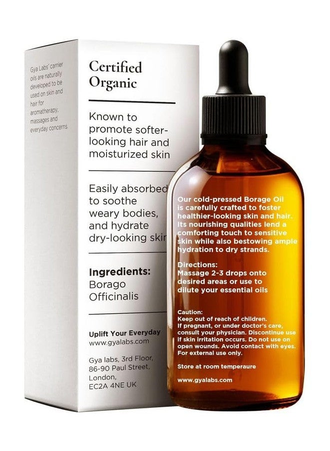 gya labs Organic Borage Oil For Skin Pure Borage Oil Cold Pressed For Hair Unrefined Borage Oil - Image 2