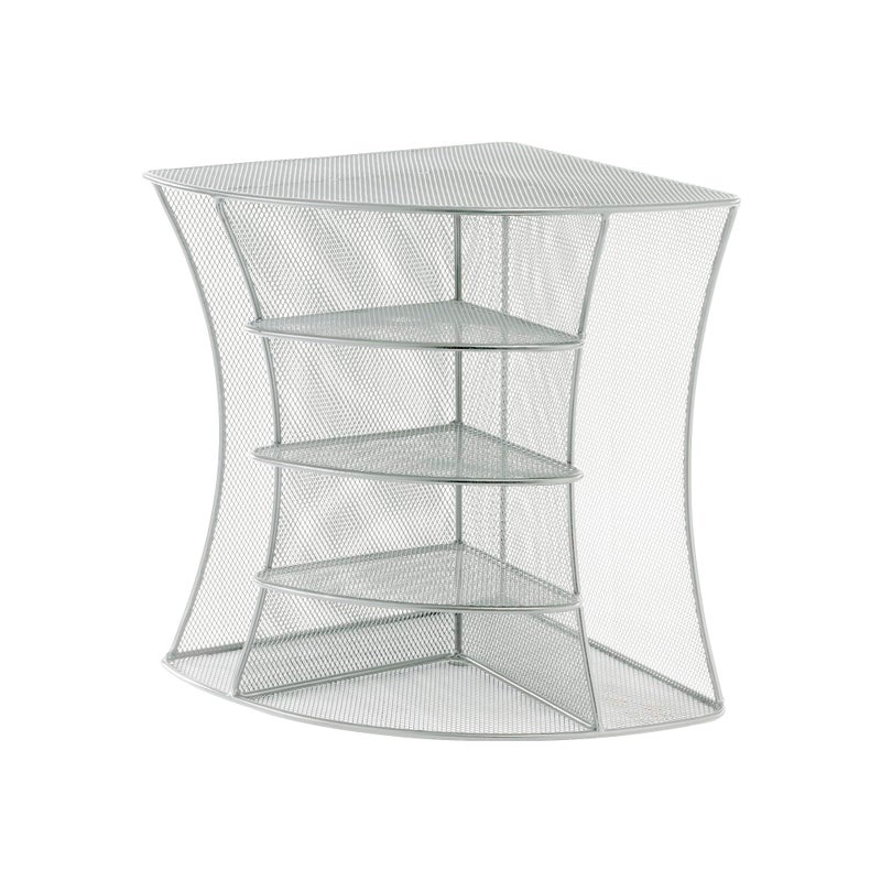 Safco Products 3261SL Onyx Mesh Corner Organizer - Durable Steel Mesh Corner Storage and Desk Top Organizer. Space Saving, For Home, Office & Classroom Organization, 13" x 15" x 11 ; Silver - Image 2