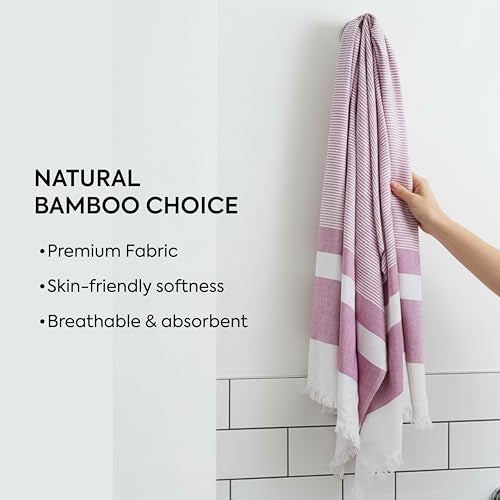 HABER 100% Bamboo Bath Towel (150 x 75 cm) – Ultra-Absorbent, 3X Softer Than Cotton, Quick Dry & Lightweight Large Eco-Friendly Towel for Bath, Gym & Travel – Lalic Pack of 1 - Image 5