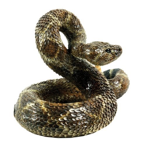 Michael Carr Designs Western Diamondback Rattlesnake L - Outdoor Snake Figurine for gardens, patios and lawns (80057),Brown - Image 4
