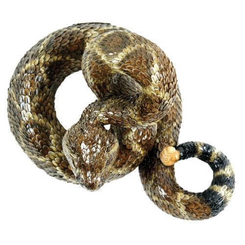Michael Carr Designs Western Diamondback Rattlesnake L - Outdoor Snake Figurine for gardens, patios and lawns (80057),Brown - Image 3