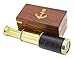 Govinda Handcrafted Nautical Spyglass Brass and Leather 6 Inch Telescope with Rosewood Box Gift for Maritime Enthusiasts and Kids Telescopes Collectors - Image 3