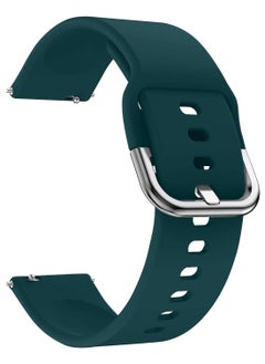 Generic Strap Silicone Band 20MM For Samsung Gear Sport/ Watch 4/S2 classic/ galaxy 42mm/ active 40mm/active 2 40mm 44mm/Amazfit GTR 42mm/ GTS 2/ GTS 2 mini/ GTS 2e/ GTS/ Bip U/U Pro/ GT2 42mm (Deep Green) 