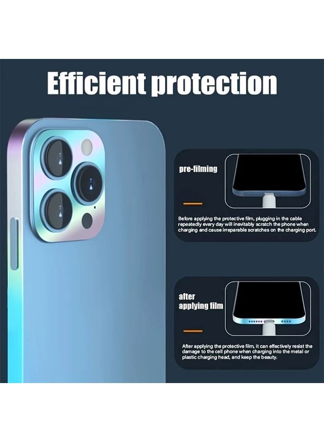 3Pcs Glow Phone Frame Protector Sticker Lens Decoration For iPhone 15 Pro Max - Image 3