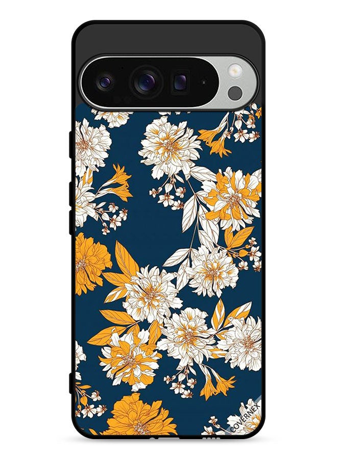 Covernex غطاء حماية لجهاز جوجل بيكسل 9 برو XL مزخرف بالزهور والأوراق - Image 1