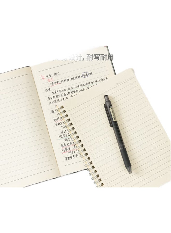 Deli Quick-Drying 0.5Mm Retractable Gel Pen, Bullet Tip, Black, 12 Pack - Image 1