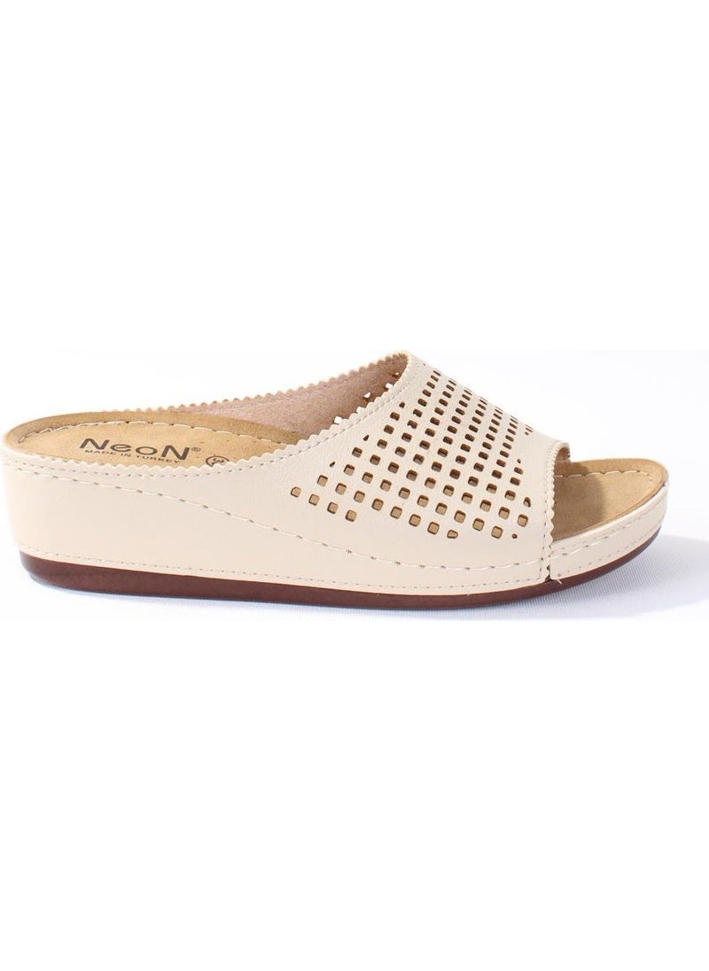Dagoster DZA37-1825 Beige Casual Women's Slippers  - Image 2