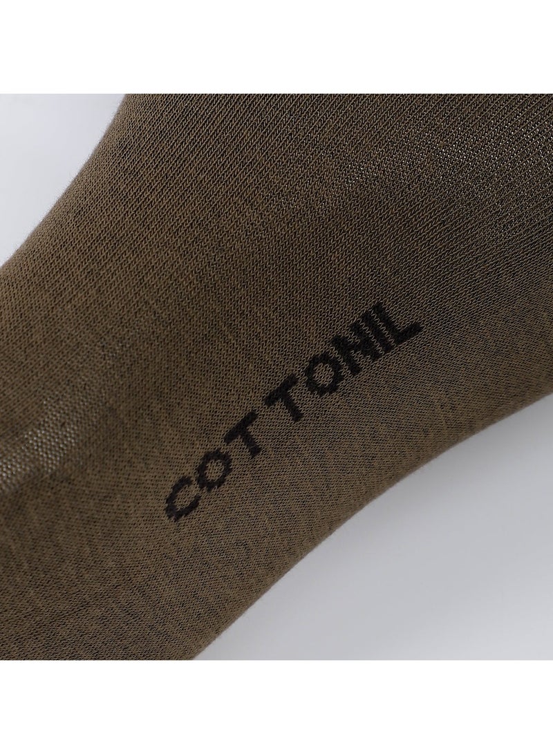 COTTONIL Pack of 3 Cotton Casual Dress Classic Socks for Men - Image 3