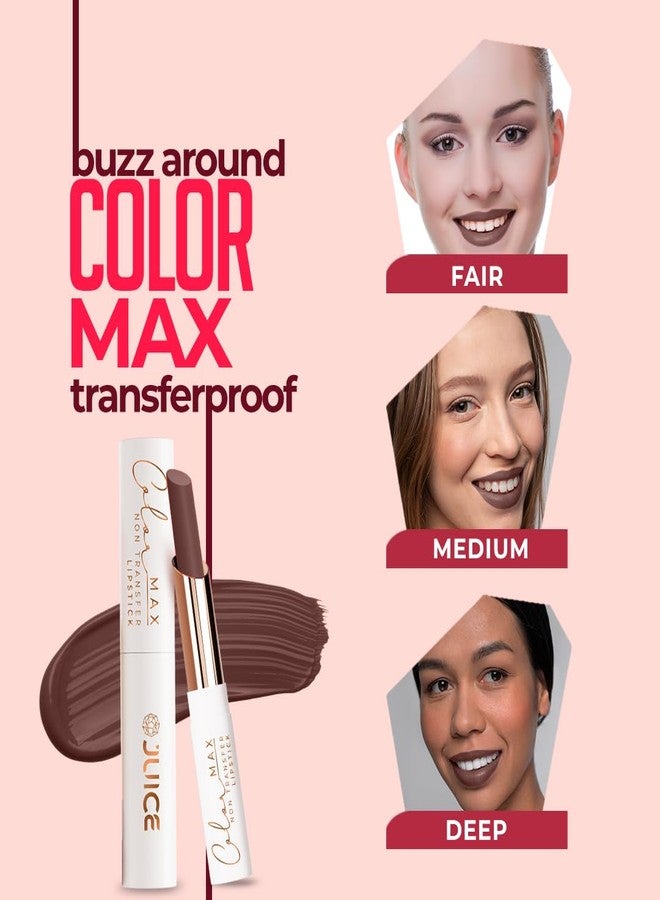 JUICE Color Max-The Max Performing Power Lipstick With Goodness Of Bio Retinol, Transfer-Proof Long Lasting Natural Taupe - M11 2.3 G Pack Of 1 - Image 4