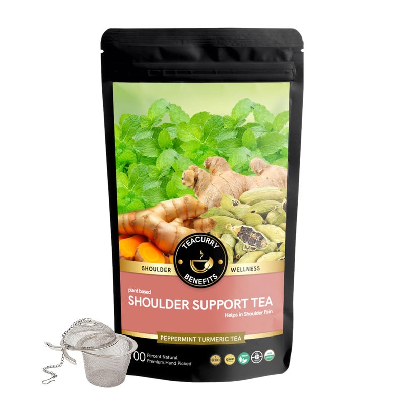 Teacurry Shoulder Support Tea - (100 Grams Loose With Infuser) - Support Shoulder Wellness & Shoulder Pain - Image 1
