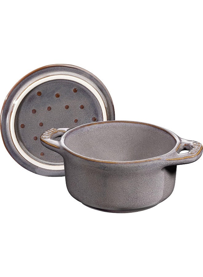 STAUB ستوب سيراميك 10 سم رمادي ميني كوكوت - Image 3