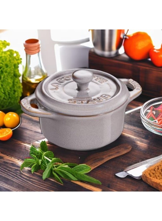 STAUB ستوب سيراميك 10 سم رمادي ميني كوكوت - Image 5