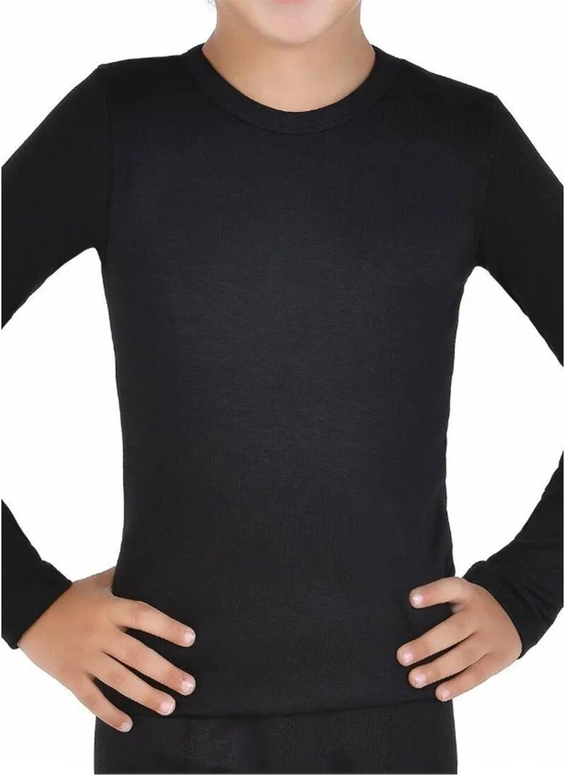 Tutku Kids Thermal Long Sleeve Undershirt 136 | Black