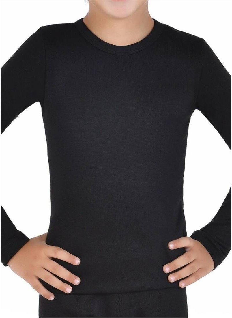 Tutku Kids Thermal Long Sleeve Undershirt 136 | Black 