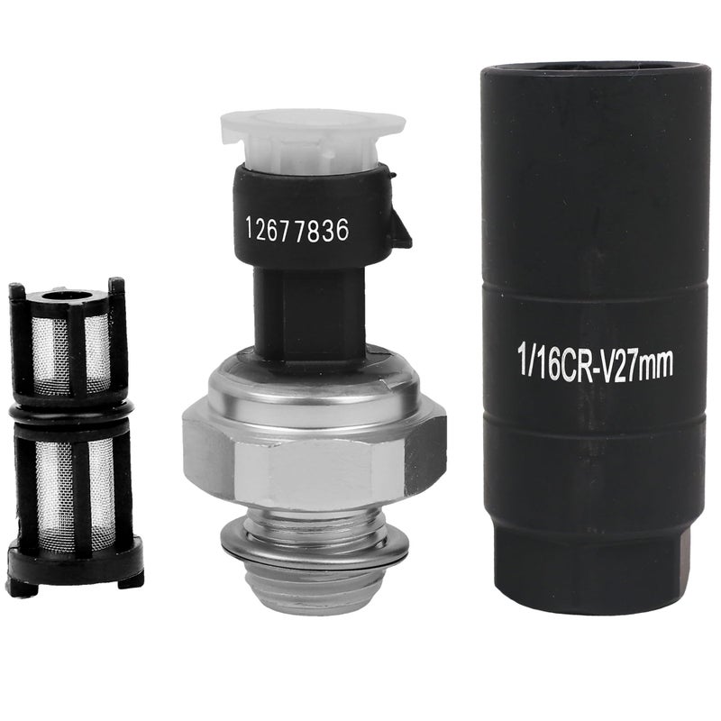 RICHWEI 12573107 Oil Pressure Sensor with Socket for Chevy Silverado 1500 2500 3500 Tahoe Suburban Impala Avalanche Express GMC Sierra Yukon Cadillac Escalade CTS 2003 2004 2005 2006 2007 2008 53L 60L 62L - Image 3