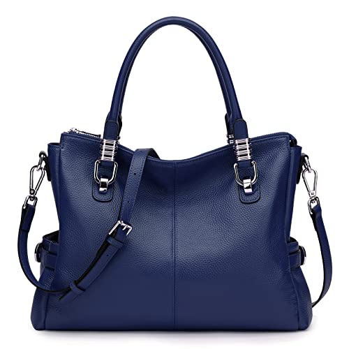 S-ZONE Women Genuine Leather Handbag Shoulder Purse Satchel Tote Crossbody Bag - Image 1